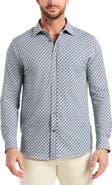 Robert Graham Cooper Geo Stretch Cotton Button-Up Shirt