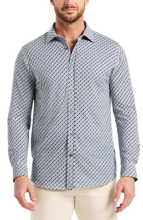 Robert Graham Cooper Geo Stretch Cotton Button-Up Shirt