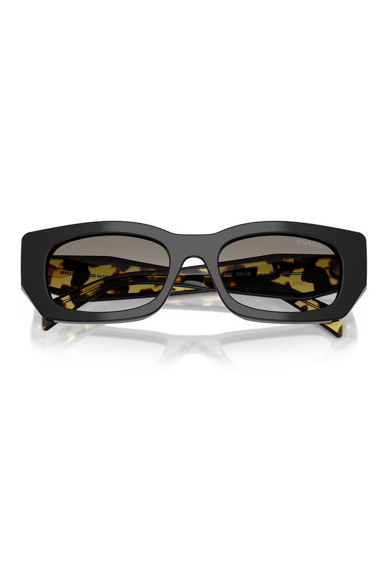 53mm Pillow Square Polarized Sunglasses, Alternate, color, BLACK 2