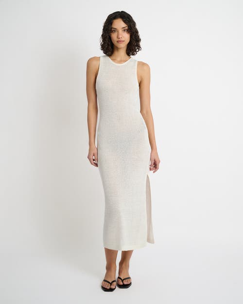 Shop Onia Linen Knit Scoop Back Maxi Dress In White