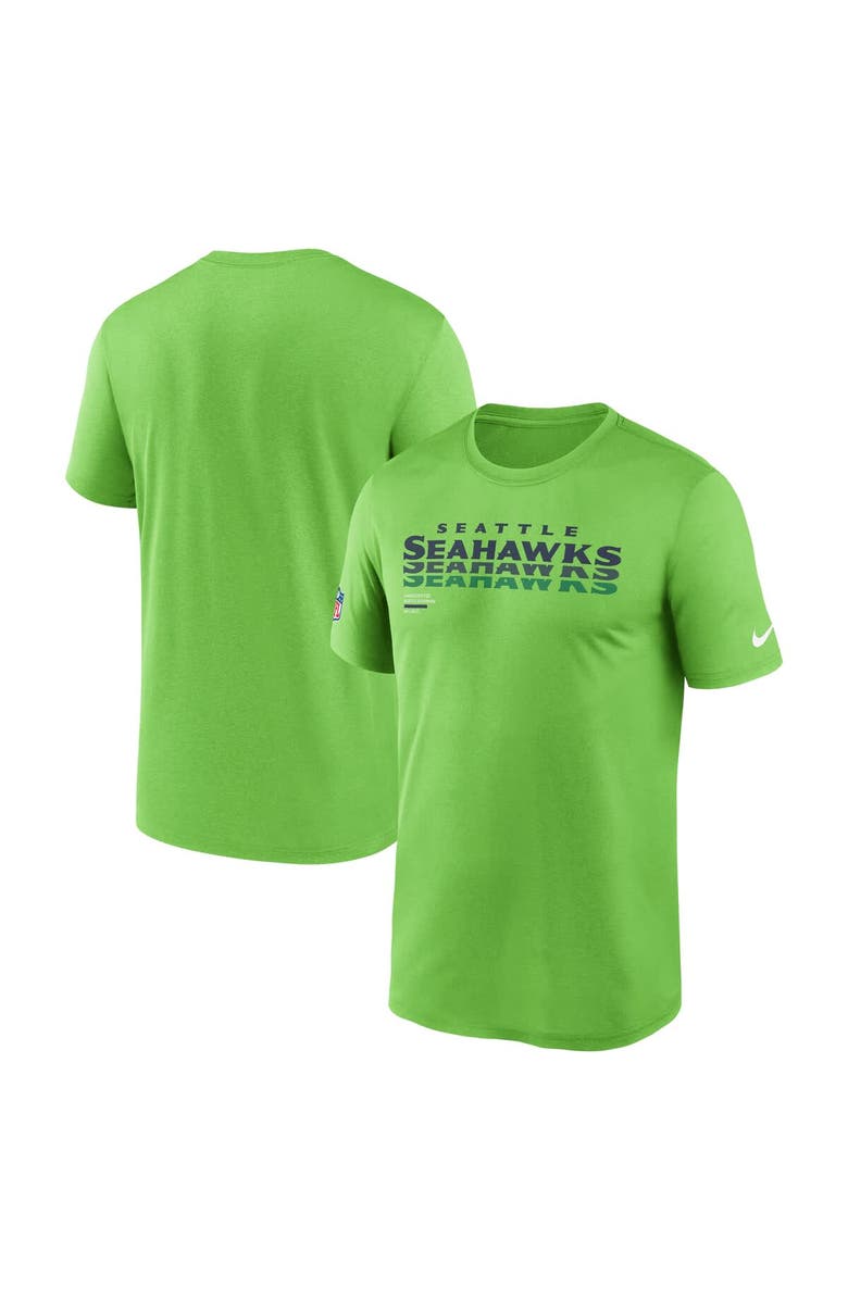 Nike Men's Nike Neon Green Seattle Seahawks Sideline Legend Performance T-Shirt, Main, color, Neon Green
