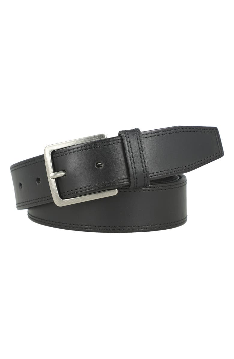 Frye Leather Belt, Main, color, Black