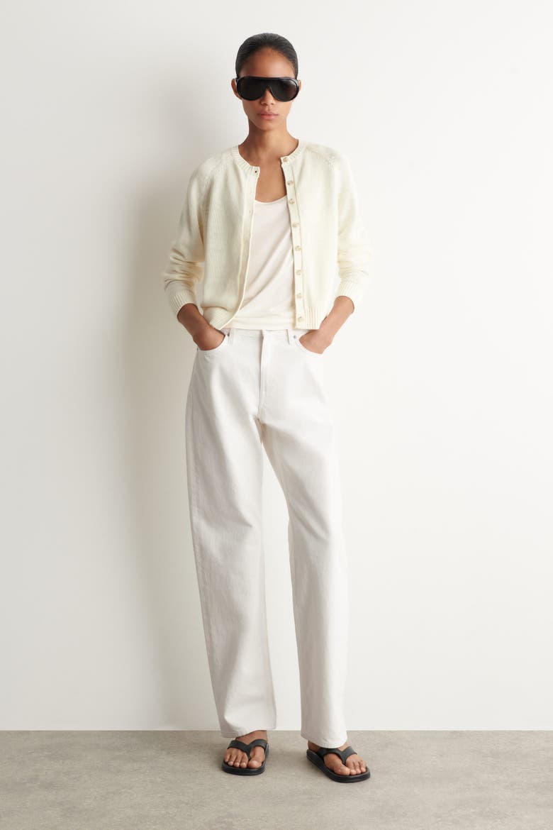Knitted Linen Cardigan, Alternate, color, ECRU