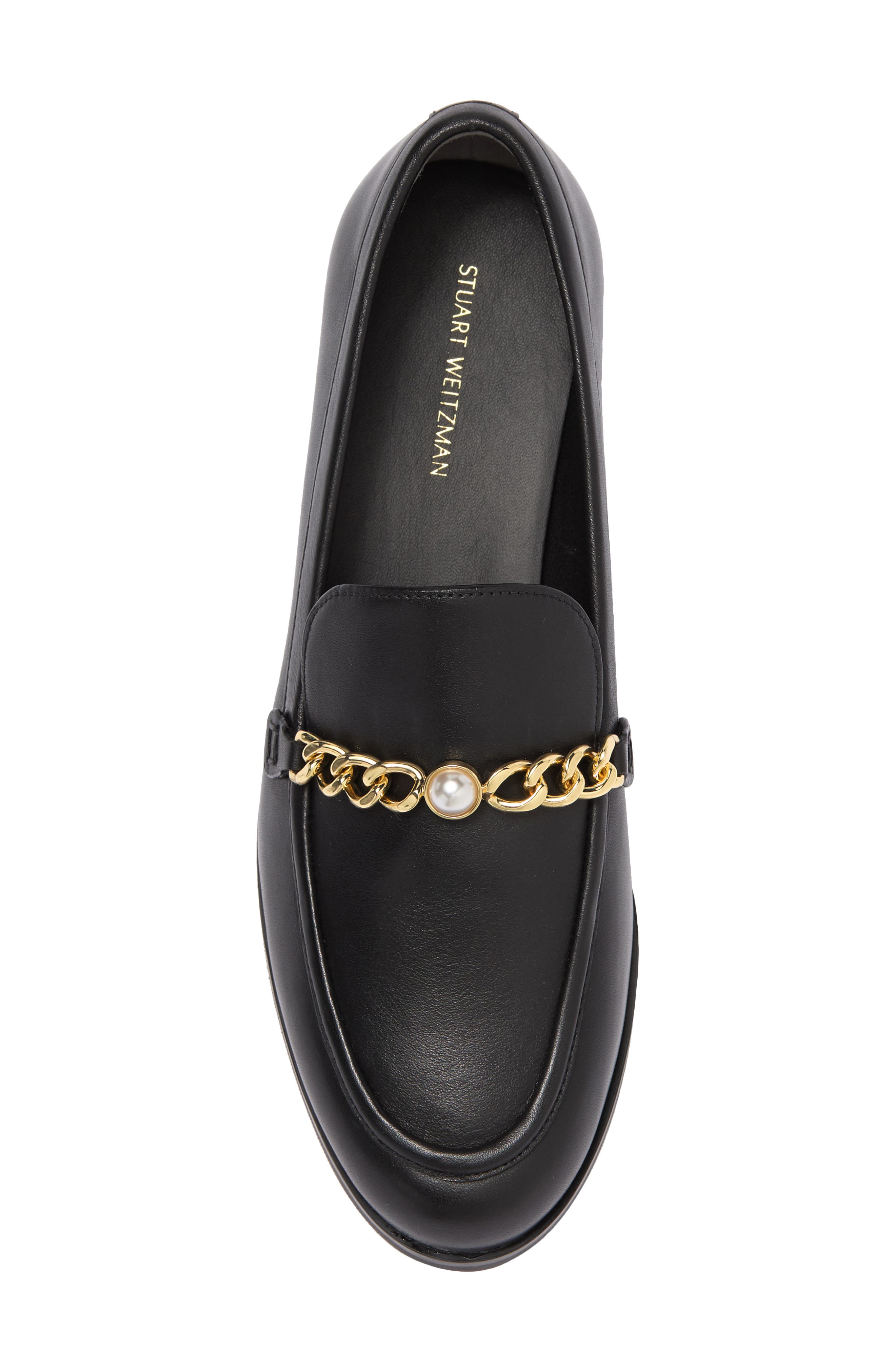 Stuart Weitzman Owen Pearl Chain Loafer, Alternate, color, 