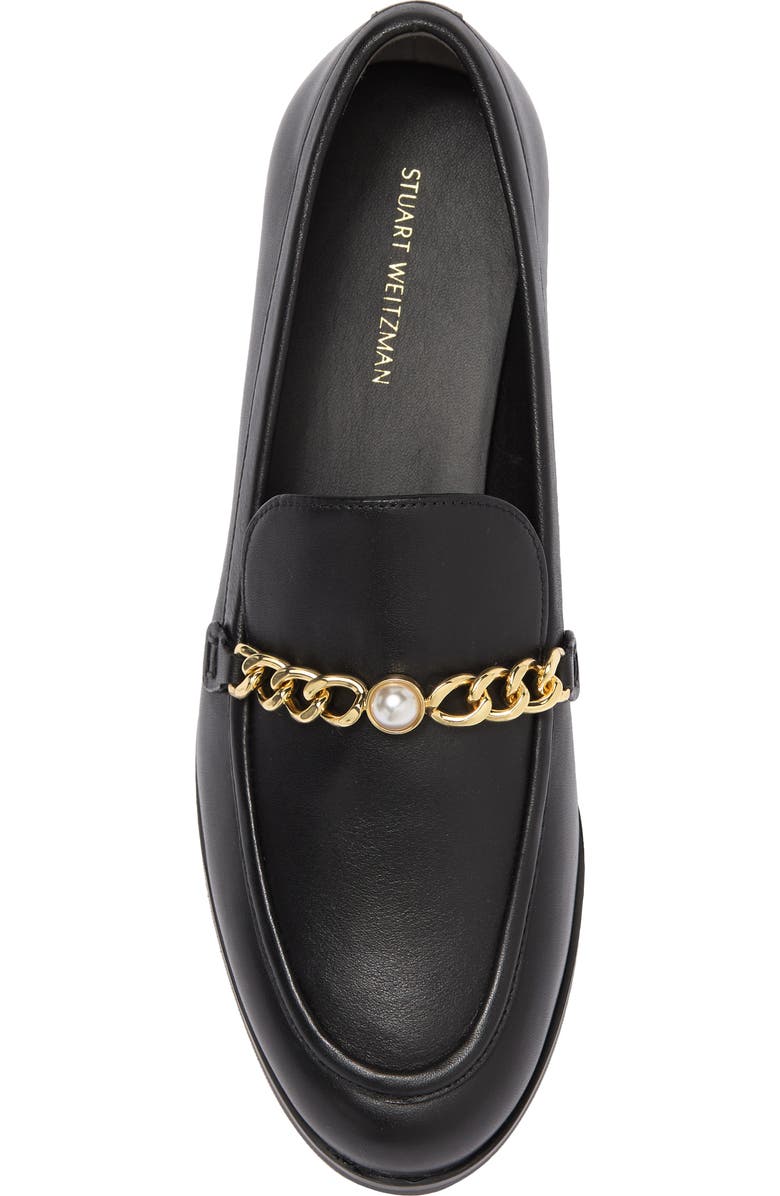 Stuart Weitzman Owen Pearl Chain Loafer, Alternate, color,