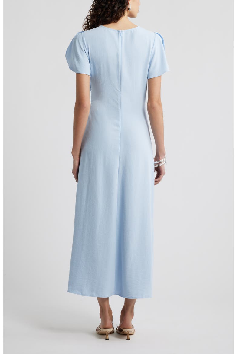 Split Sleeve Side Smocked Midi Dress, Alternate, color, BLUE FLOATY