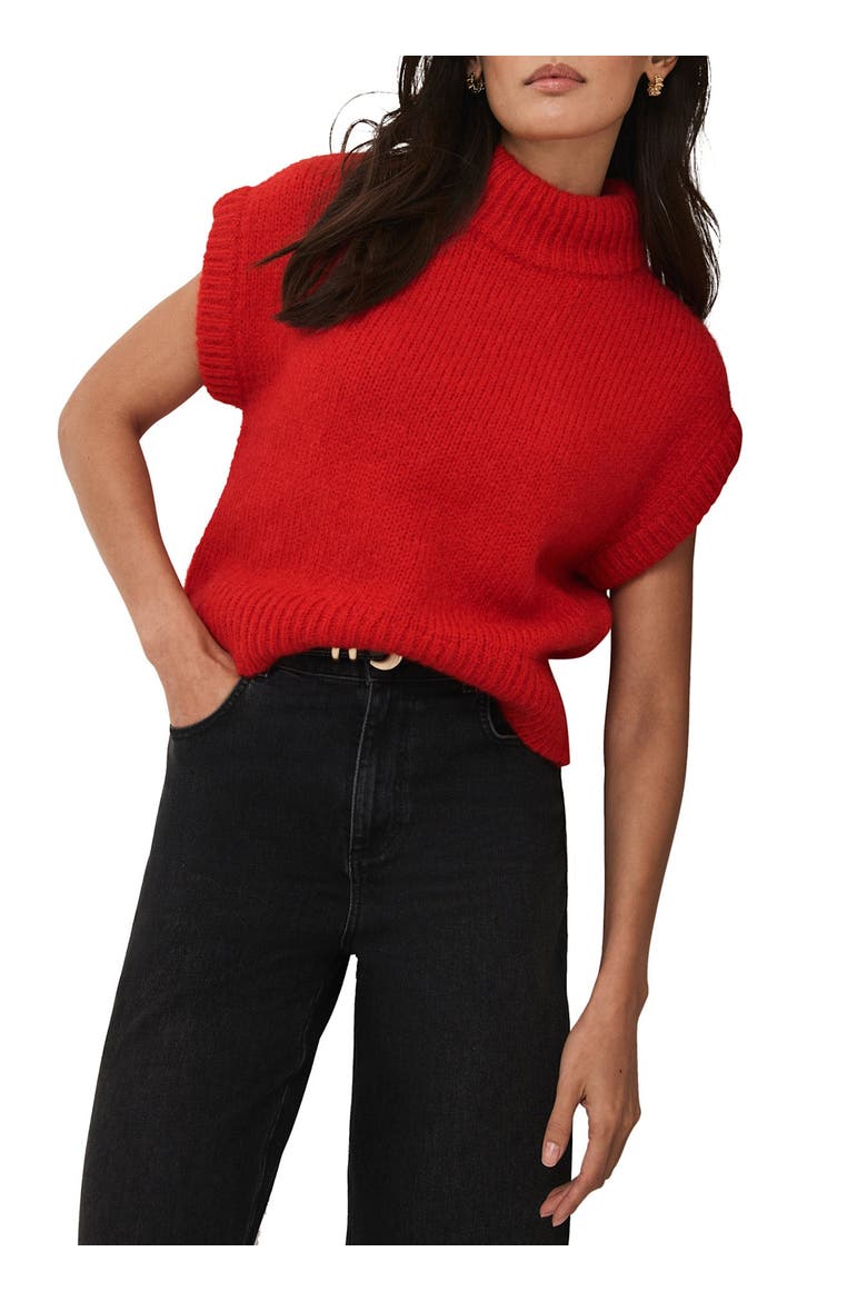 Wool Blend Knit Top, Main, color, Red