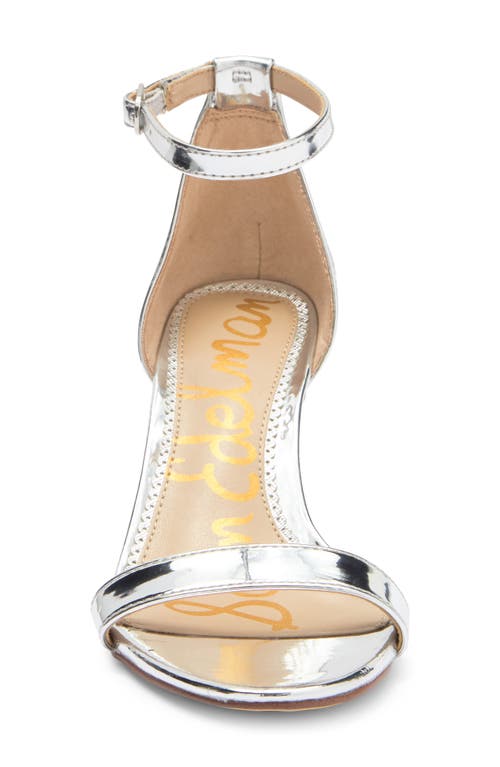 Sam Edelman Patti Ankle Strap Sandal In Soft Silver