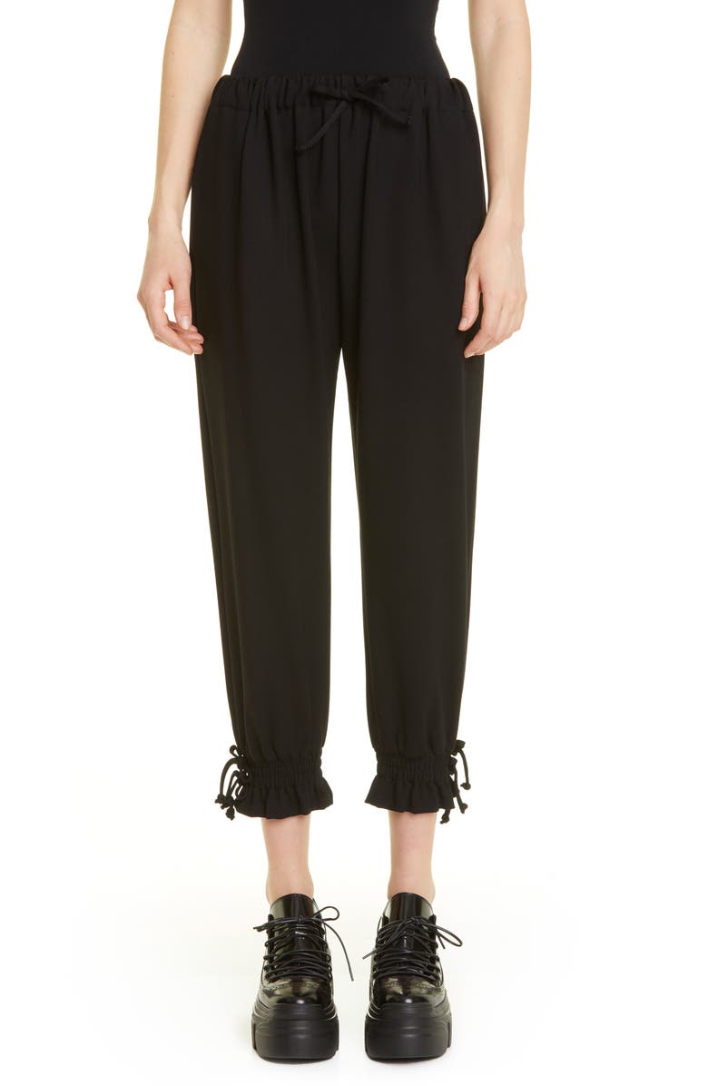 Simone Rocha Drawstring Ruffle Joggers, Main, color,