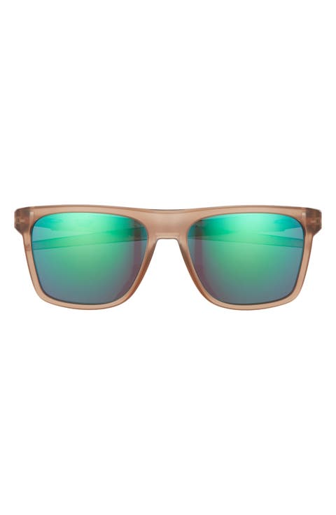 57mm Polarized Rectangular Sunglasses