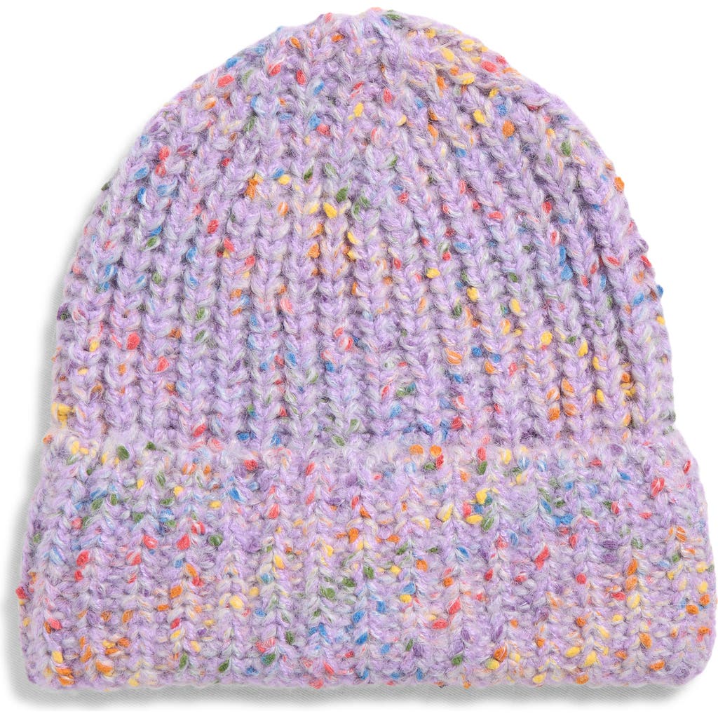 Tasha Marled Confetti Cuffed Beanie In Pink