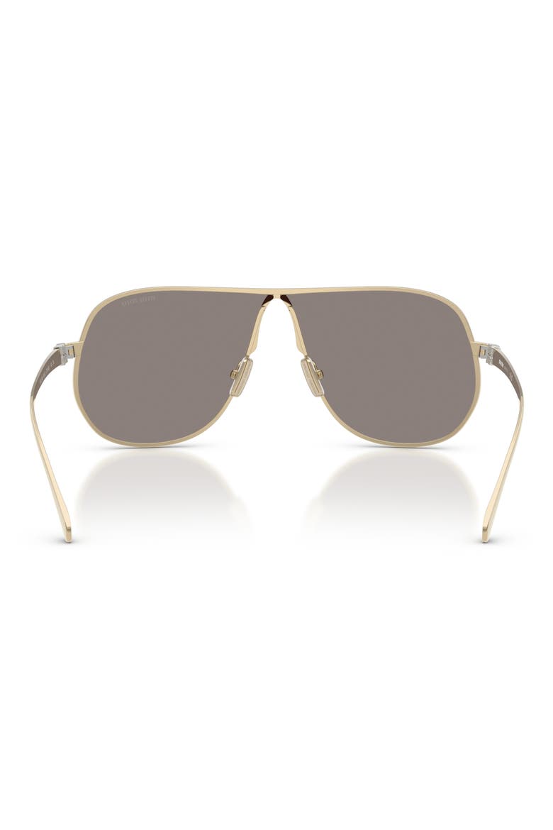 66mm Oversize Pilot Sunglasses, Alternate, color, PALE GOLD / DARK GREY