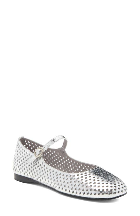 Perforated Mary Jane Flat (Women)