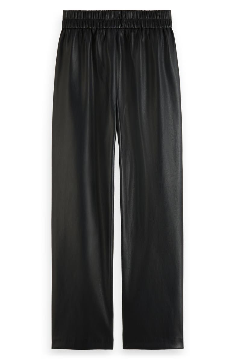 Scotch & Soda High Waist Faux Leather Pants, Alternate, color, 