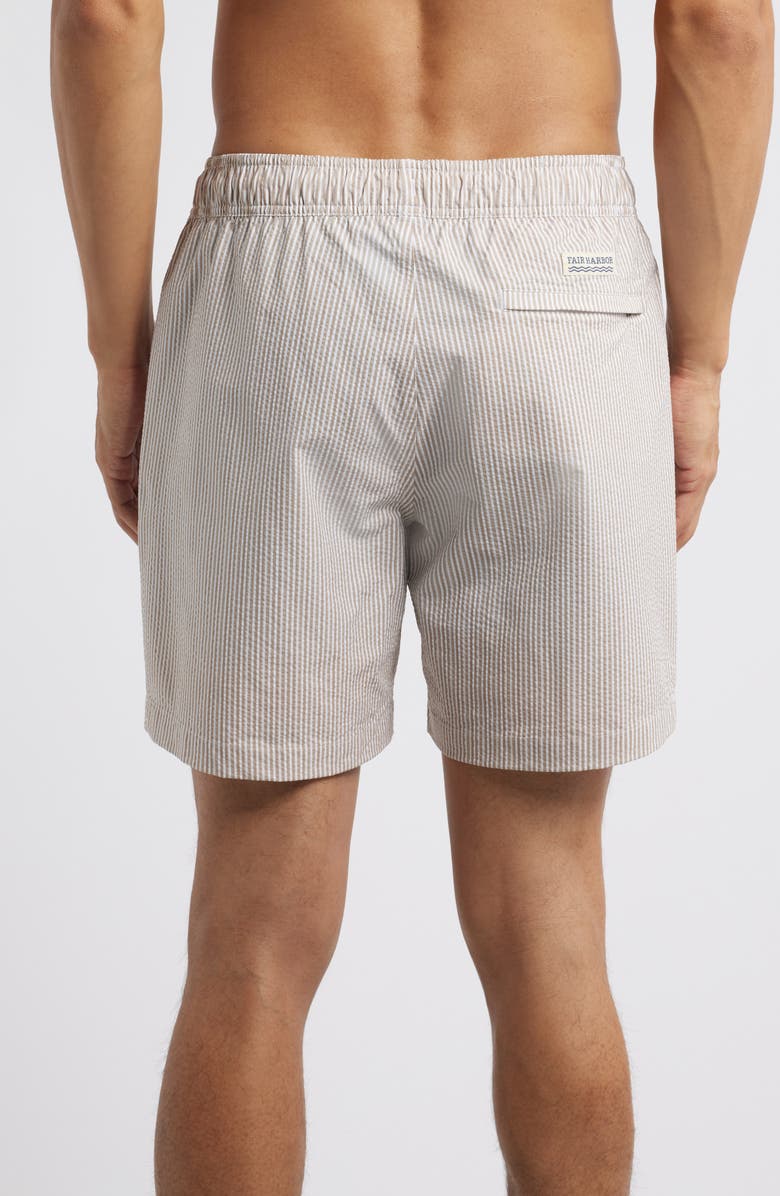 Fair Harbor The Bayberry Swim Trunks, Alternate, color, Sand Seersucker (280)