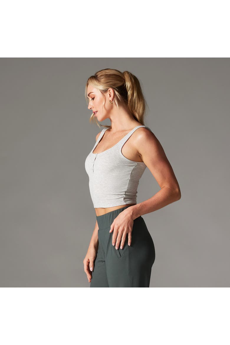 Fitted Henley Tank, Alternate, color, ASH