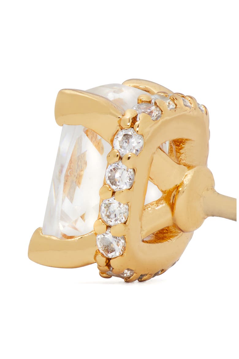 little luxuries stud earrings, Alternate, color, CLEAR/GOLD.