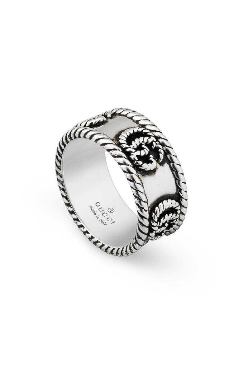 GG Band Ring, Main, color, SILVER