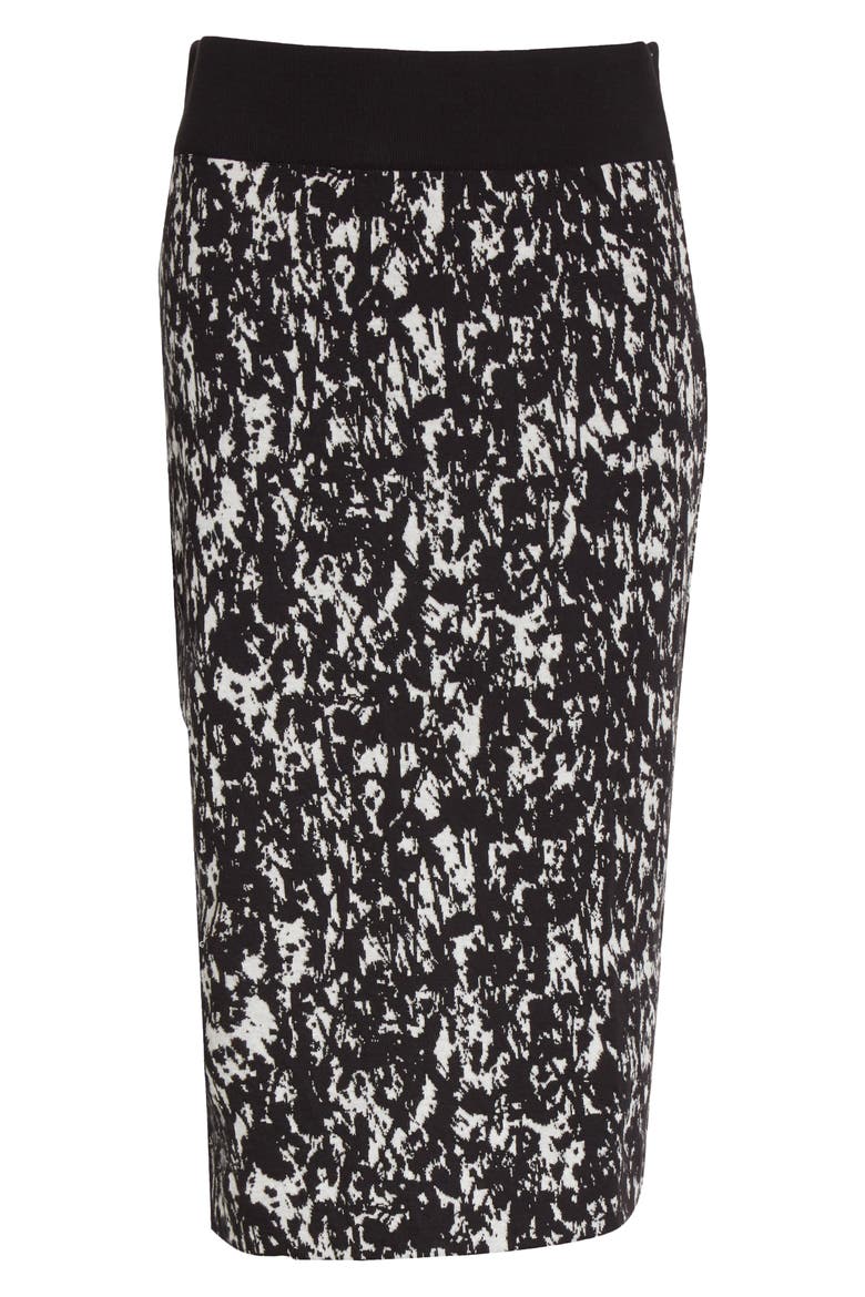 Emkara Cotton Blend Pencil Skirt, Alternate, color, BLACK FANTASY
