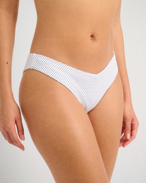 Onia Micro Polka Dot Chiara Bikini Bottom In White
