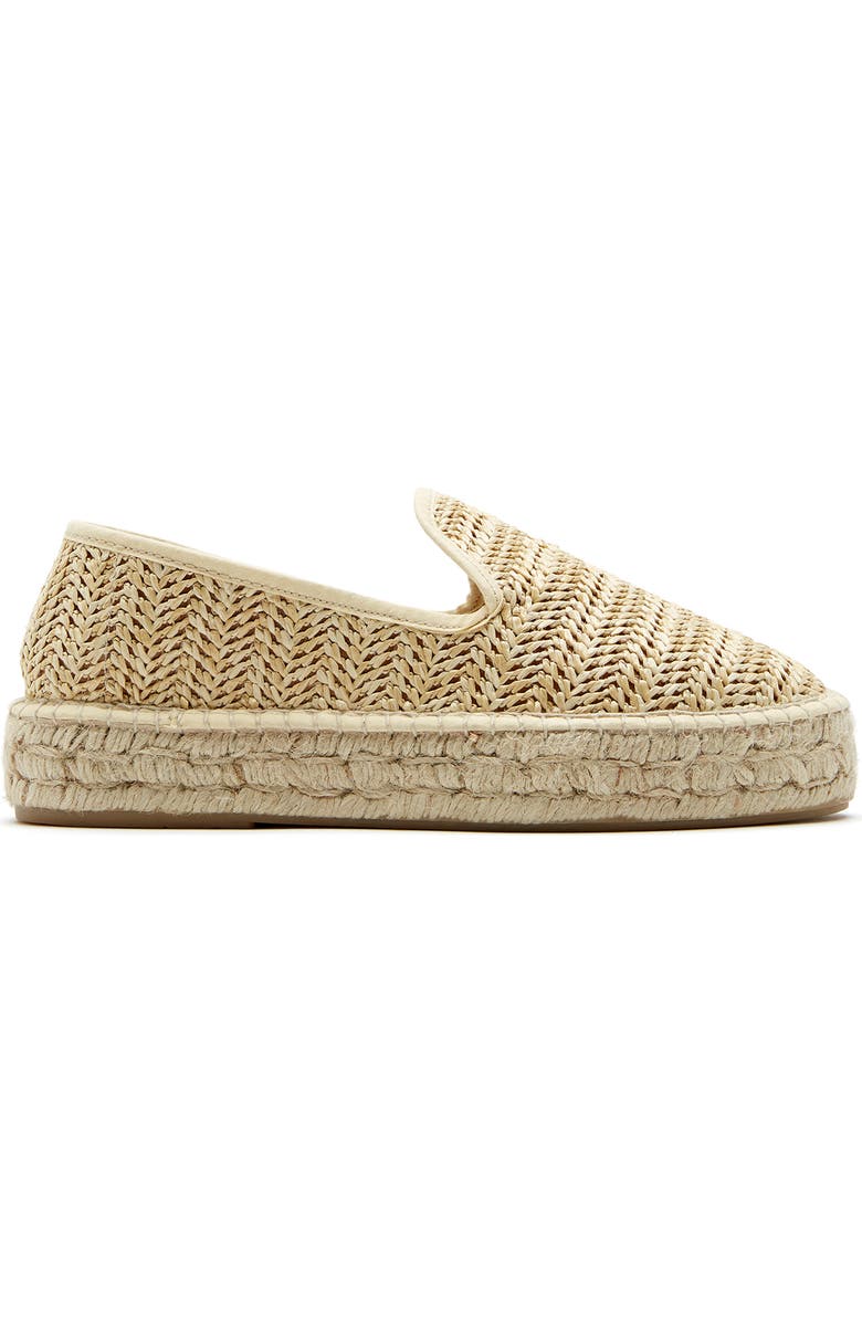 La Canadienne Clay Rattan Platform Loafer, Alternate, color,