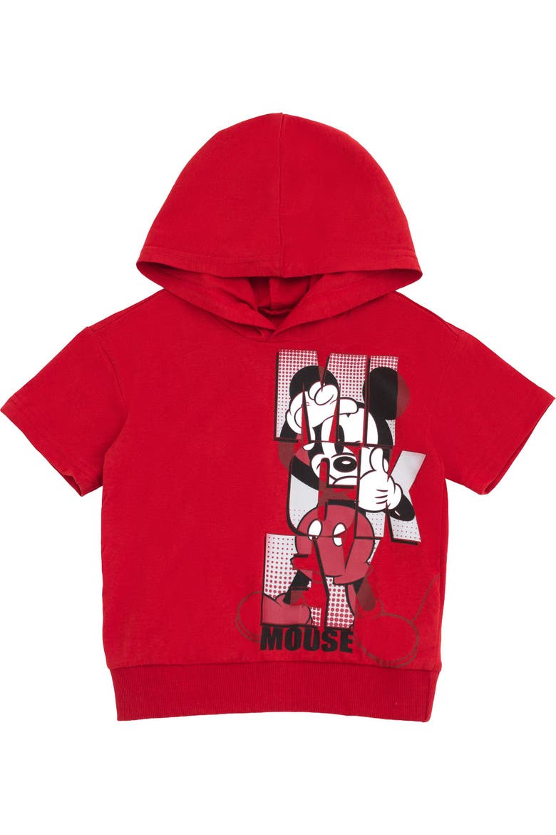 Mickey Mouse 2-Piece Hooded Tee and Fleece Pants Set, Alternate, color, Red Black Mickey