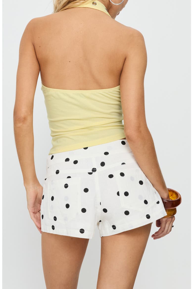 Appreciation Polka Dot Organic Cotton Blend Shorts, Alternate, color, WHITE POLKA