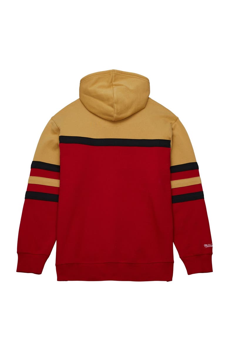 Mitchell & Ness Men's Mitchell & Ness Red/Gold Chicago Bulls Head Coach Pullover Hoodie, Alternate, color, Red