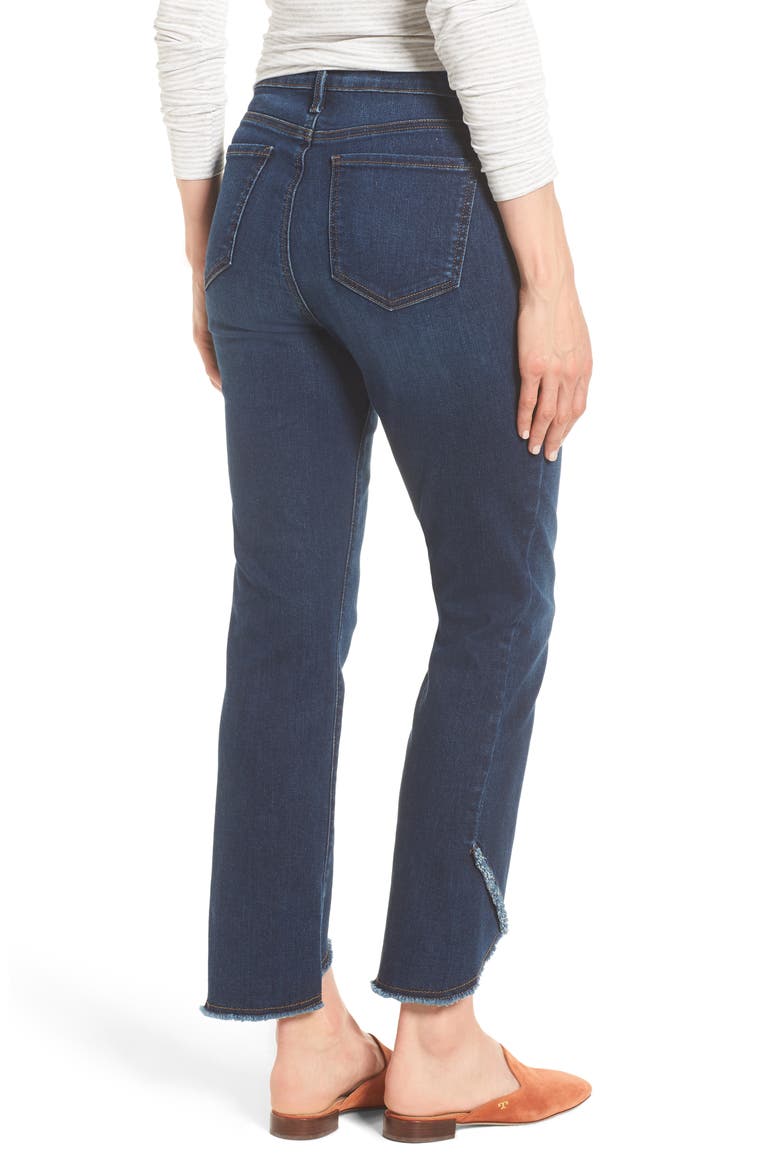 Sheri Crisscross Hem Slim Ankle Jeans, Alternate, color, COOPER