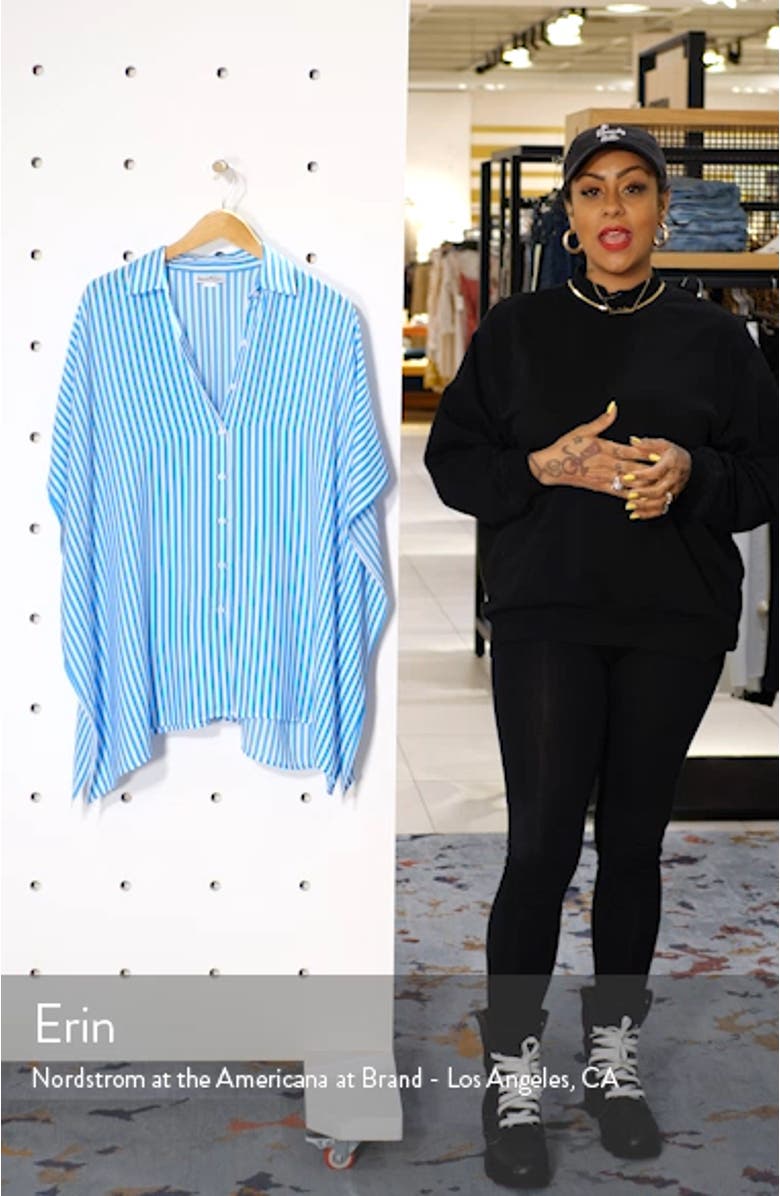 Palm Party Boyfriend Tunic Shirt, sales video thumbnail