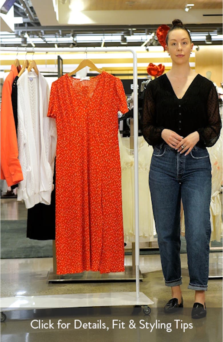 Floral Print Midi Dress, sales video thumbnail