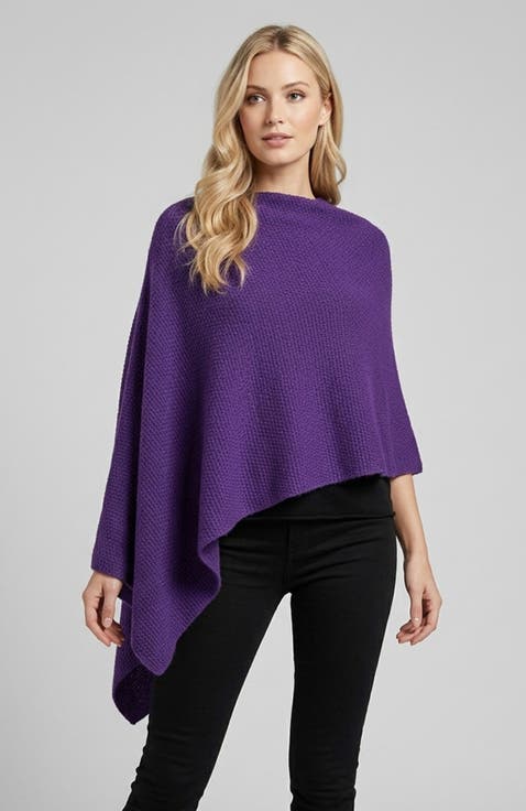 Cowl neck poncho