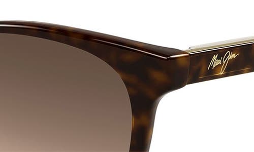 Maui Jim Lonomea 52mm Polarized Cat Eye Sunglasses In Brown