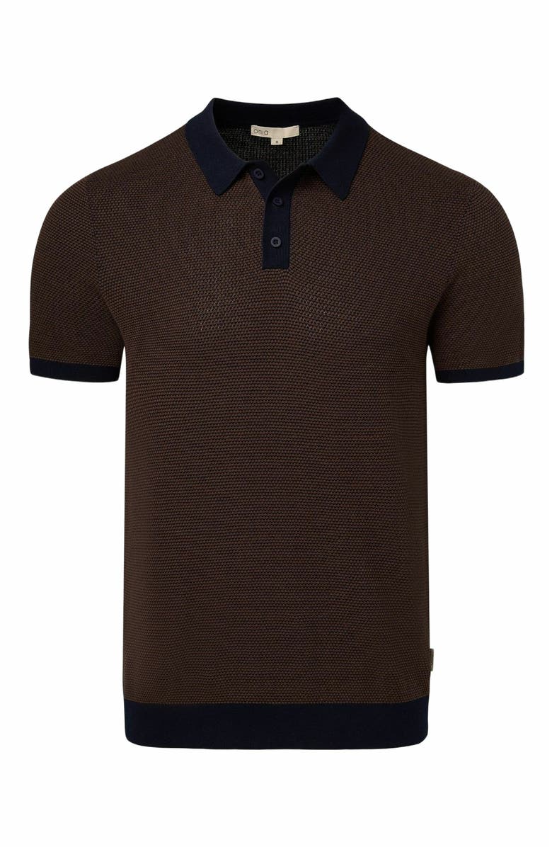 Onia Cotton Textured Knit Polo, Alternate, color, 