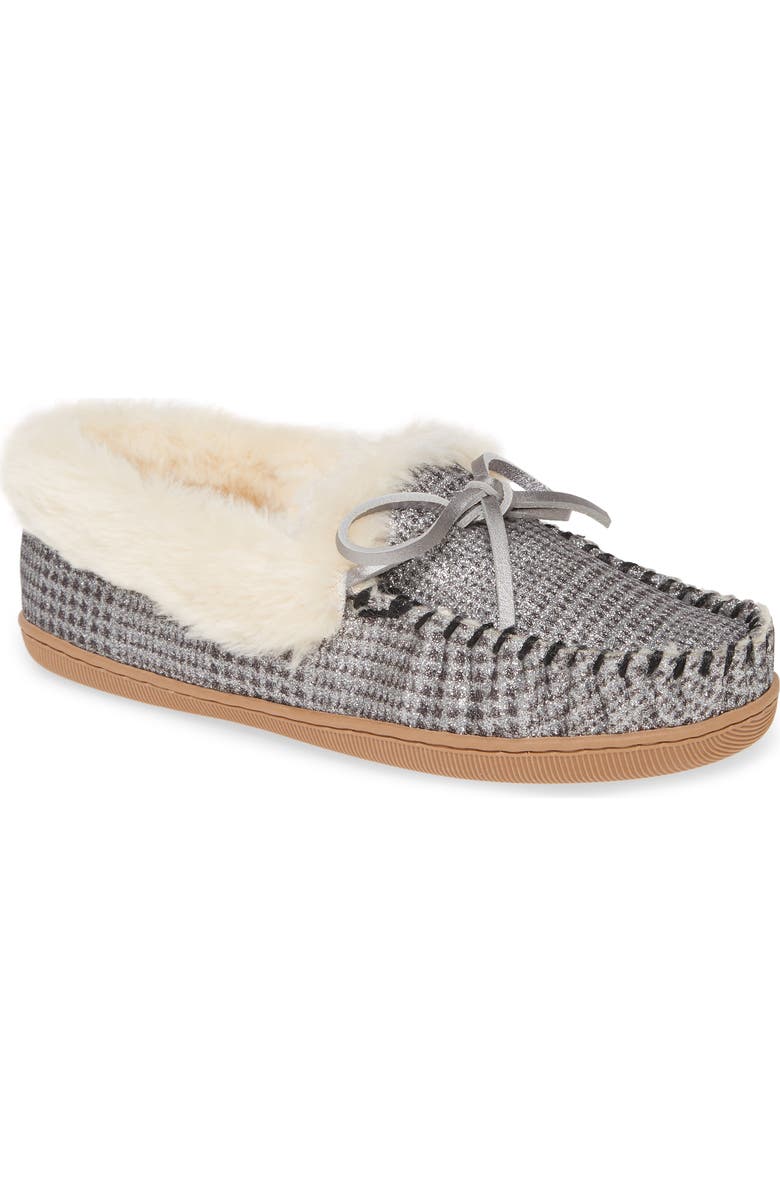 J.Crew Lodge Faux Shearling Lined Moccasin, Main, color,