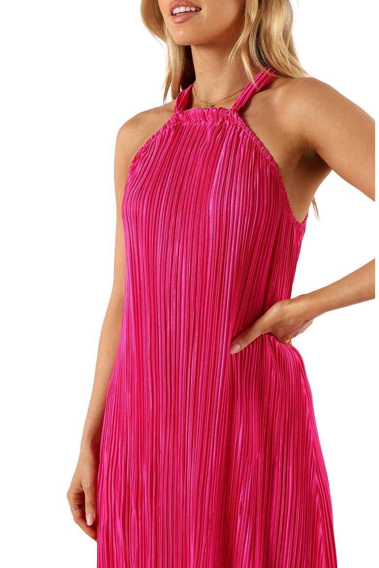 Melody Plissé Maxi Dress, Alternate, color, PINK