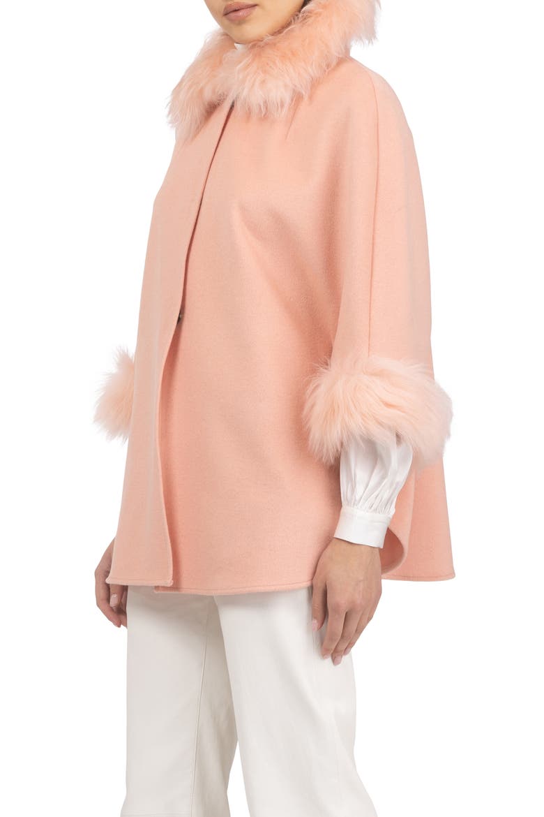 Select Wool Cape with Select Collar and Cuffs, Alternate, color, LIGHT PINK