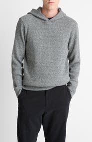 Vince Brushed Waffle Texture Pullover Hoodie