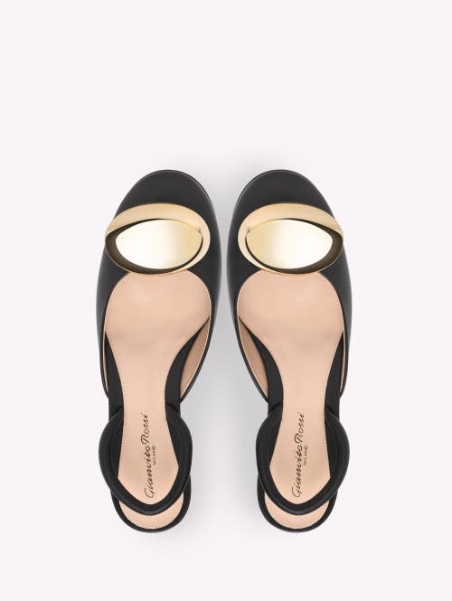 Gianvito Rossi Leather Dome Slingback Pumps In Black