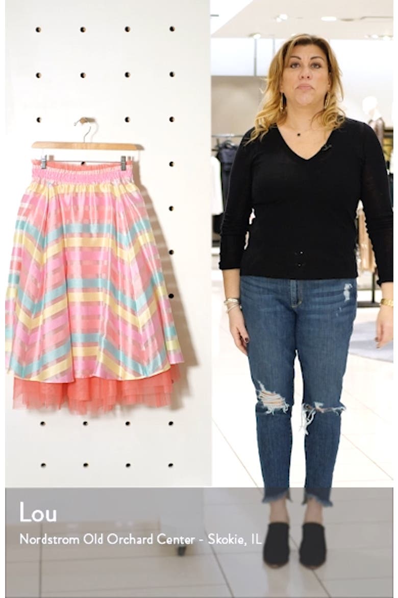 x Atlantic-Pacific Stripe Organza Skirt video
