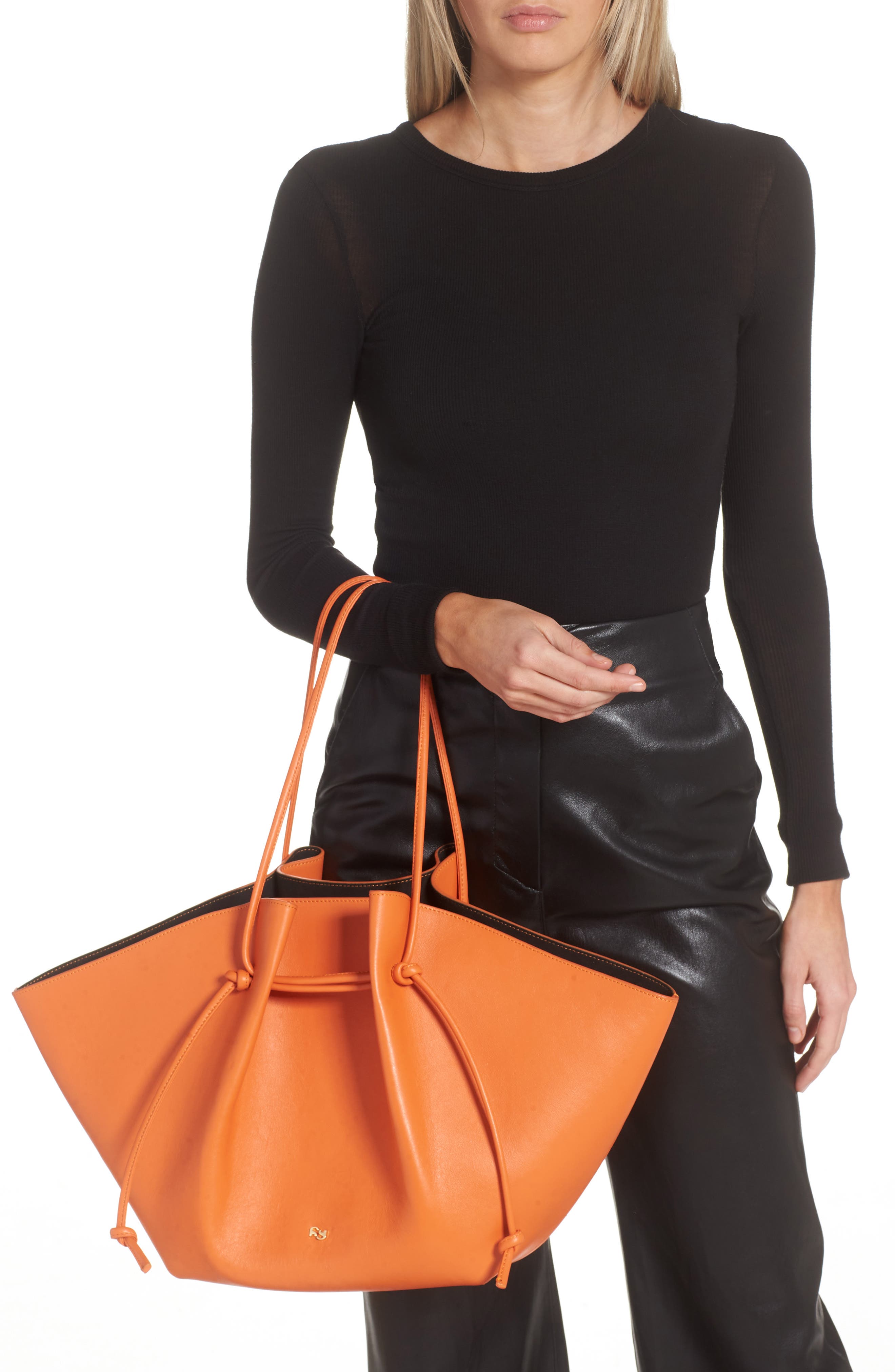 Yuzefi Mochi Large Tote, Alternate, color, Papaya