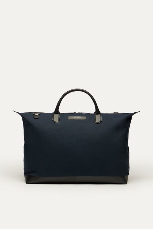 Want Les Essentiels De La Vie Want Les Essentiels Hartsfield Organic Cotton Canvas Weekender Bag In Navy