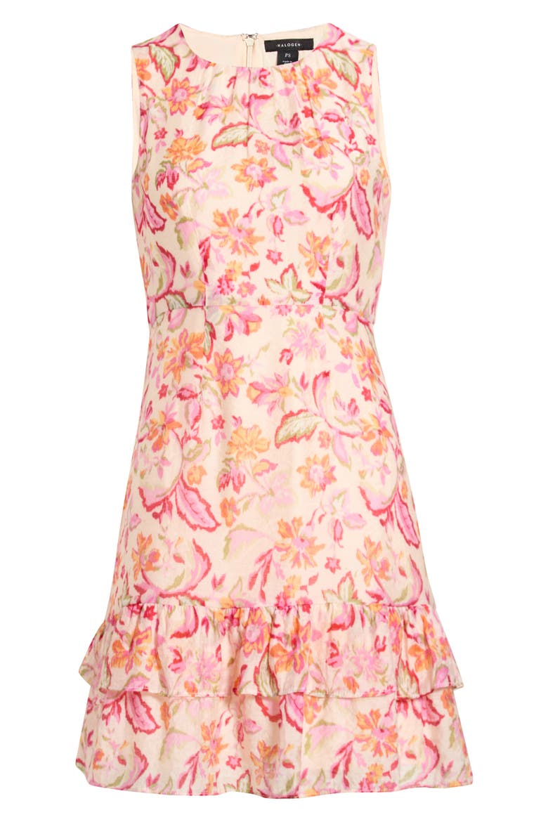 Sleeveless Tiered Minidress, Alternate, color, MAGENTA