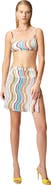 Missoni Cover-up Miniskirt With Lamé Wave Motif And Slit