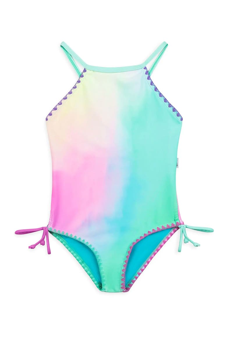 Gradient Printed One Piece Swimsuit, Alternate, color, Multicolor