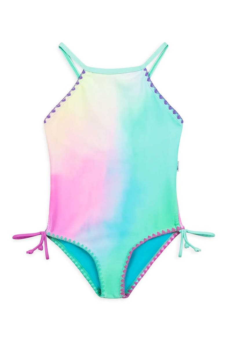Limeapple Gradient Printed One Piece Swimsuit, Alternate, color, Multicolor