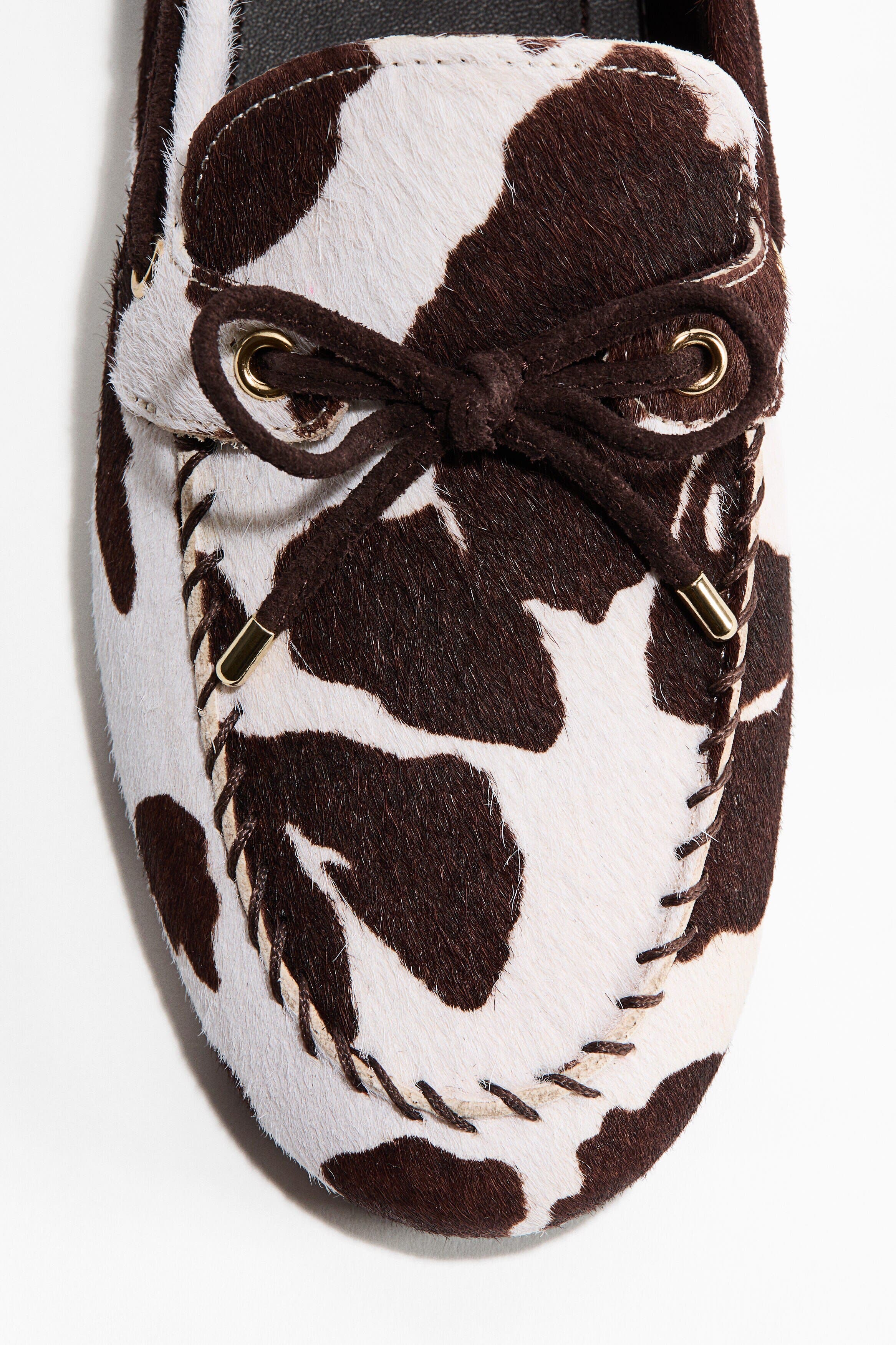 H&M Deck Shoes, Alternate, color, White/Cowhide Print