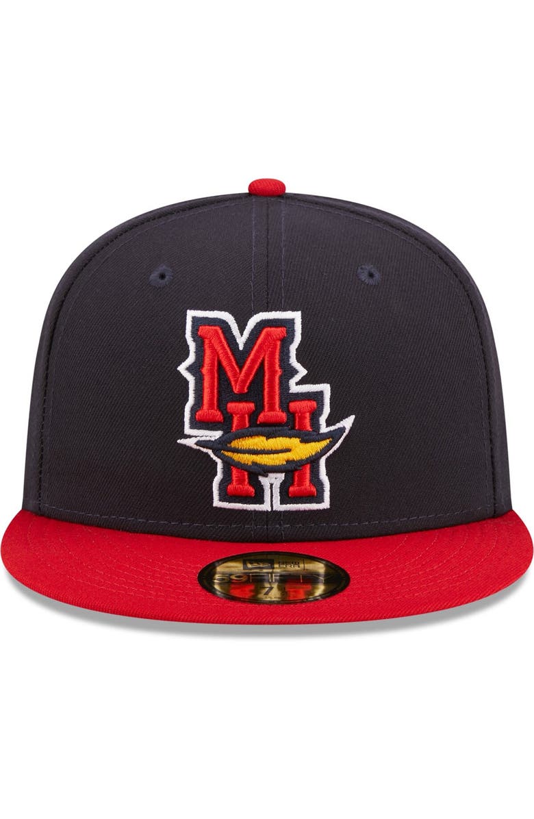 New Era Men's New Era Navy Toledo Mud Hens Authentic Collection 59FIFTY Fitted Hat, Alternate, color,