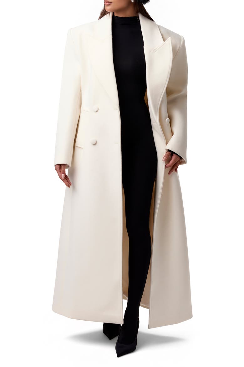 Power Oversized Coat, Alternate, color, BONE