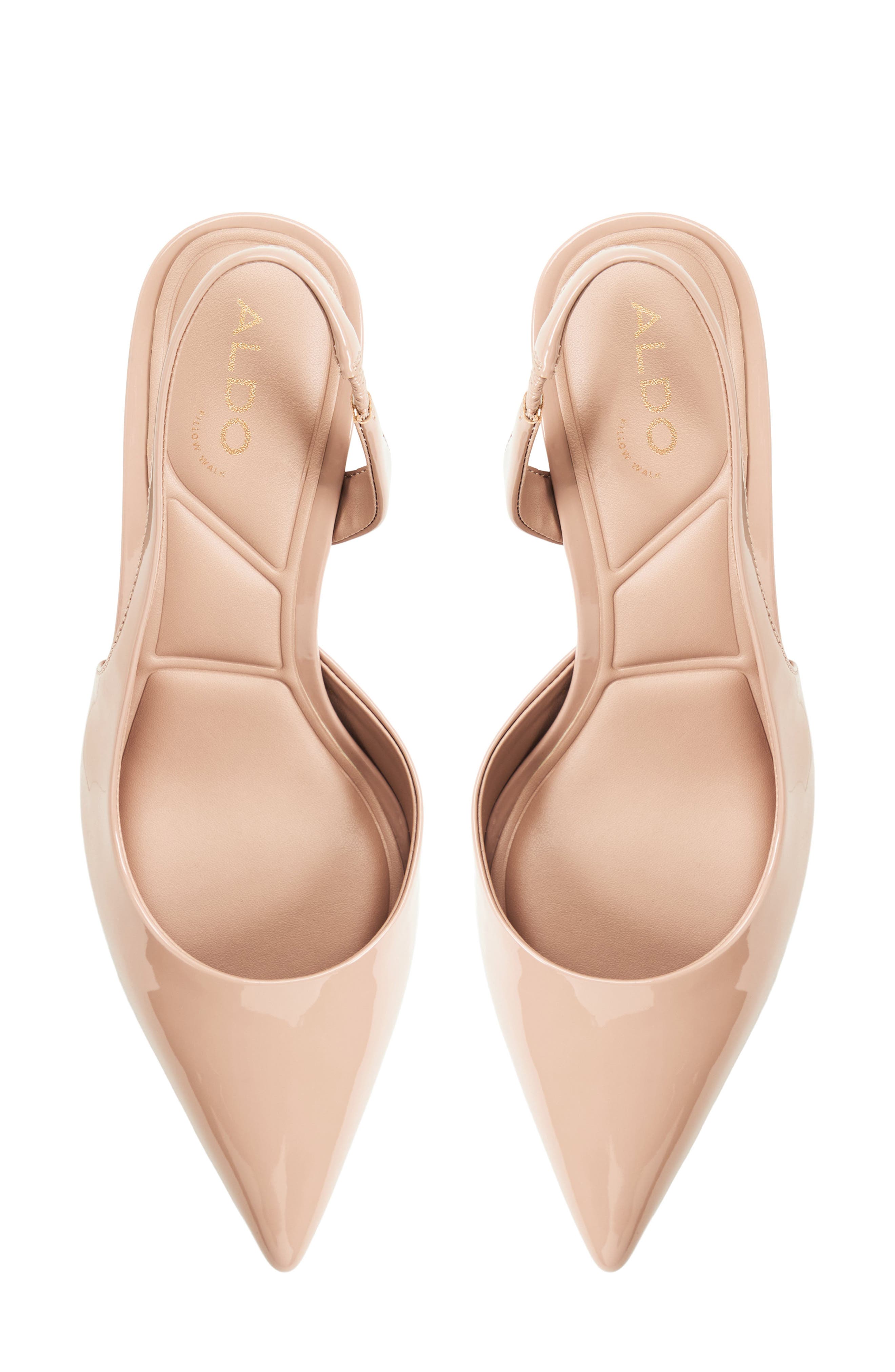 Stessy Low Slingback Half d'Orsay Pointed Toe Pump, Alternate, color, MEDIUM BEIGE
